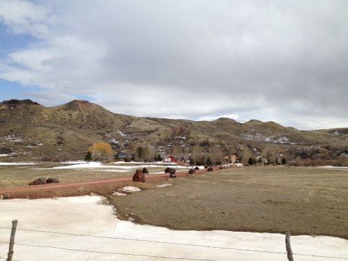 view from the mailbox, eagle cliffs in the background