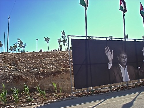 Near the grave of Darwish....poetry is difficult yet possible, but it cannot change the world. However, it can light little candles in the dark.