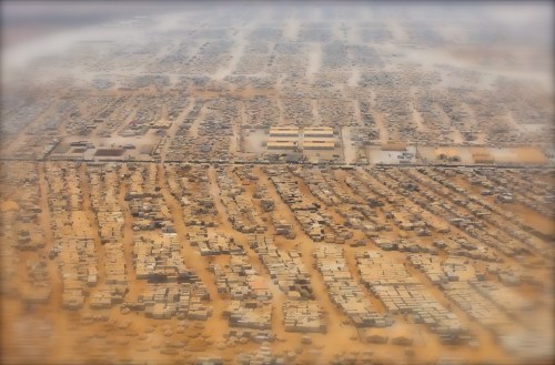 Muslim refugee camp in Jordan