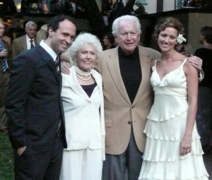 Ammon, Grandma, Jim and Laura ant Ammon and Laura's wedding